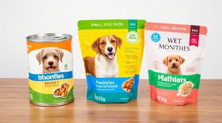 Side-by-side comparison of top wet dog food brands for small breeds