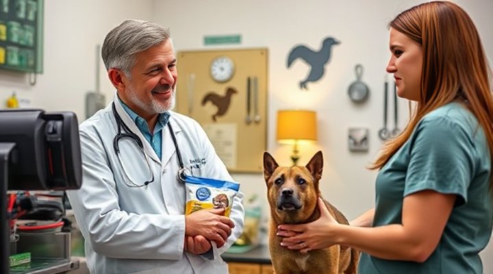 Consulting a vet about pet food transition