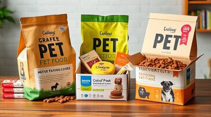 Side-by-side comparison of different pet food delivery boxes