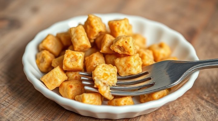 Close-up of Sheba poultry flavor showing texture