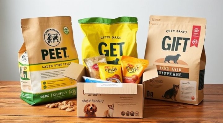 Side-by-side comparison of different pet food delivery packages