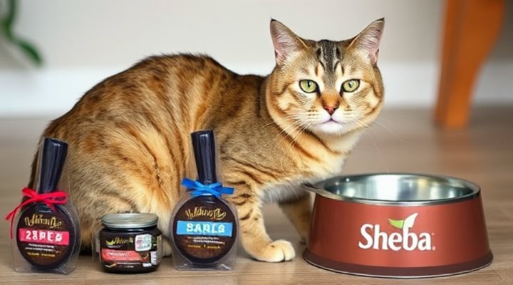 Senior cat thriving on Sheba food