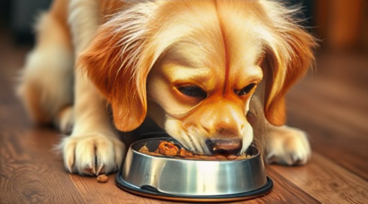 Pet transitioning to new food brand