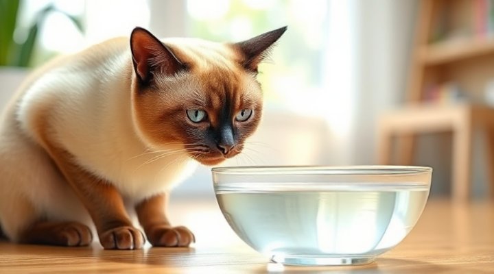 A cat drinking water to support urinary health