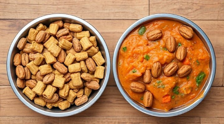 Comparison of dry and wet food options for small breed dogs