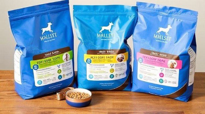 Comparison of various blue dog food options for small breeds