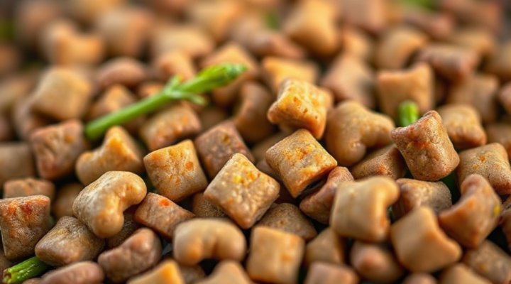 Close-up of Science Diet cat food showing high-quality ingredients