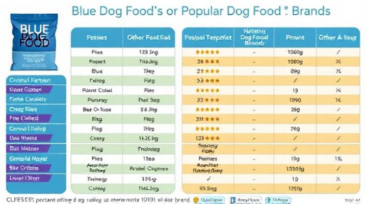 Comparison of Blue Dog Food with other brands for active dogs
