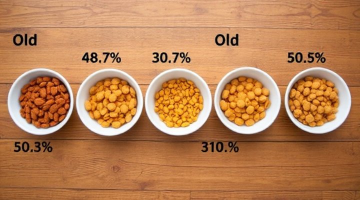 Gradual transition from old to new sensitive stomach dog food