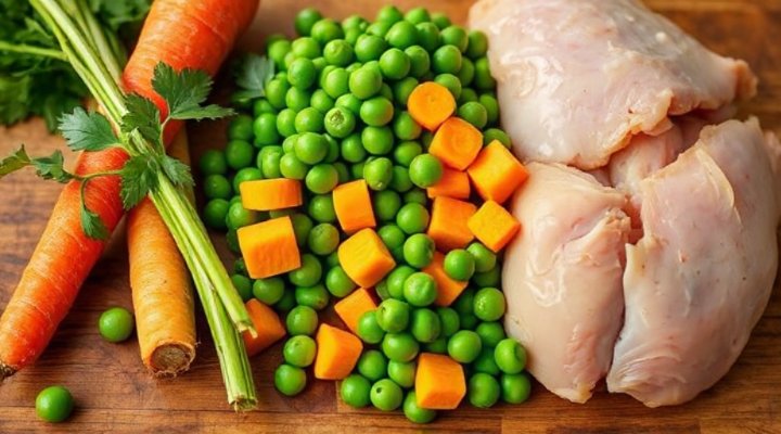 Close-up of human-grade ingredients used in Honest Kitchen dog food