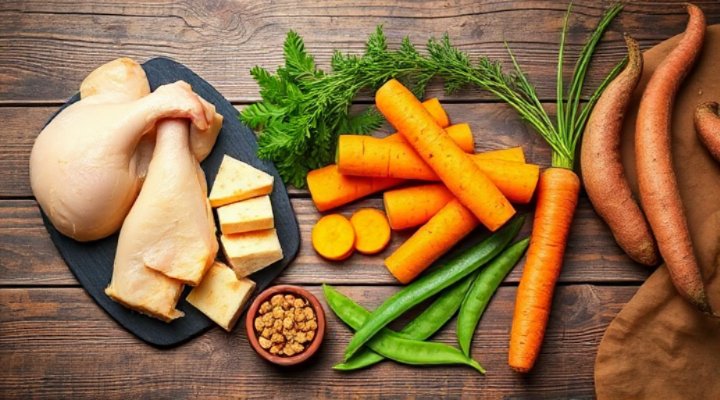 Fresh ingredients used in Merrick dog food