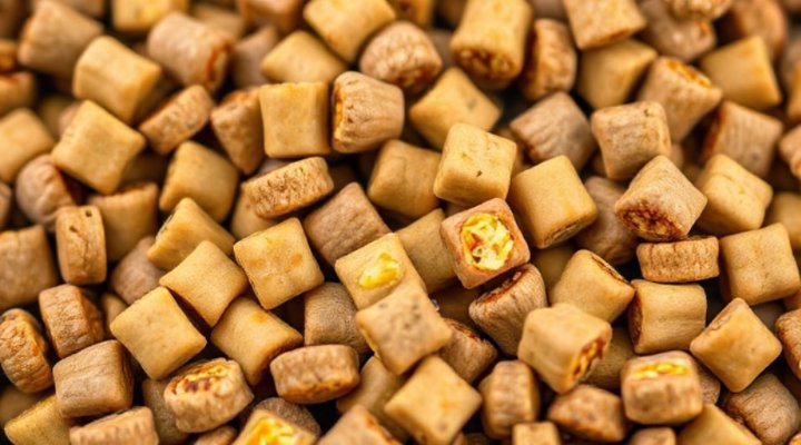 Close-up of Nutrisource dog food showing high-quality ingredients