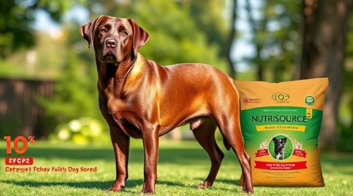 Healthy dog with shiny coat showcasing benefits of Nutrisource dog food