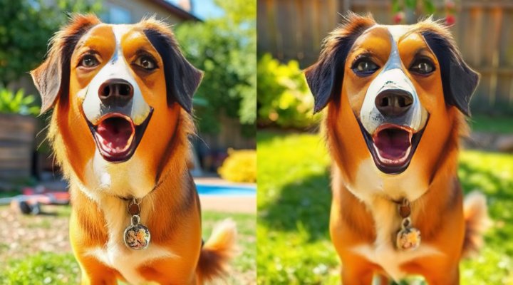 A healthy dog showcasing a glossy coat from raw nutrition