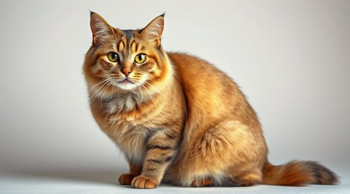 Beautiful senior cat with glossy coat showing benefits of fresh diet