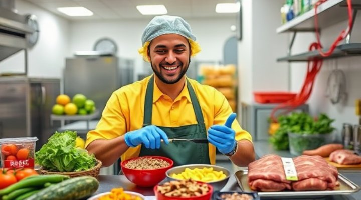 Illustration of safety measures in pet food manufacturing