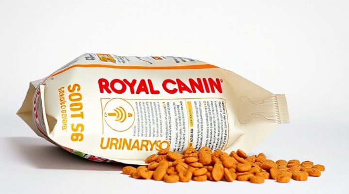 Detailed view of Royal Canin Urinary SO food packaging and nutritional ingredients