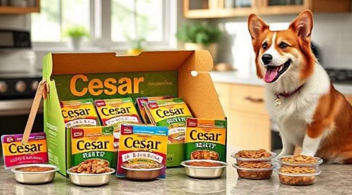 Cesar variety pack showing multiple flavor options for dogs