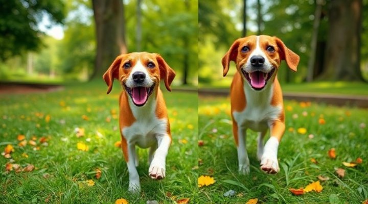 A vibrant, healthy dog after switching to organic sensitive stomach food