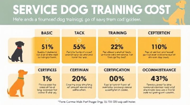 Visual breakdown of service dog training costs and budget planning
