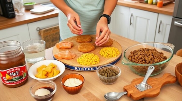 Step-by-step preparation of homemade cat training treats in a modern kitchen