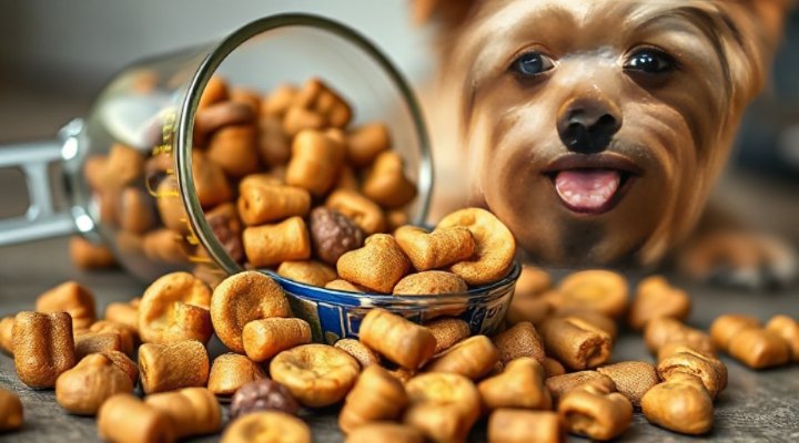 Close-up of Cesar dry kibble showing texture and quality ingredients for small dogs
