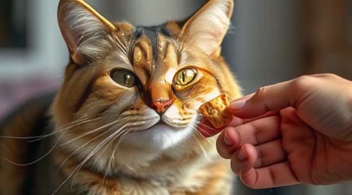 Older cat responding well to Temptations training