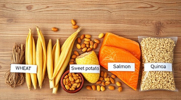 Side-by-side comparison of common allergens and hypoallergenic alternatives for dog food