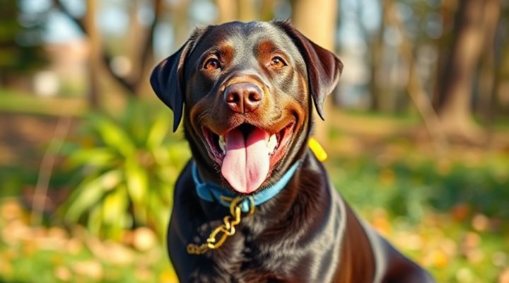 Healthy adult dog with glossy coat showing benefits of raw feeding