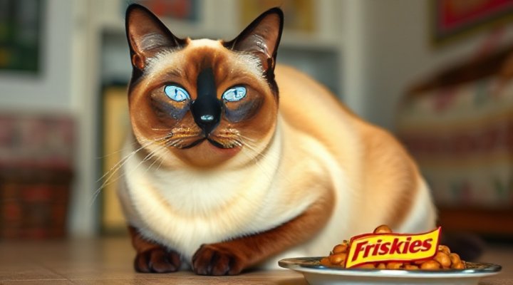 Cat with healthy fur from eating Friskies wet food