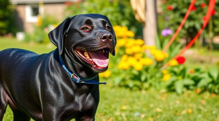 Healthy Labrador with shiny coat from quality nutrition