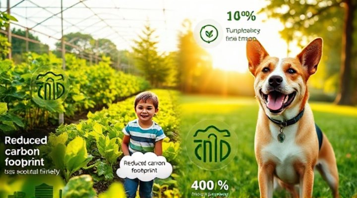 Sustainable farming and environmental benefits of plant-based pet food production