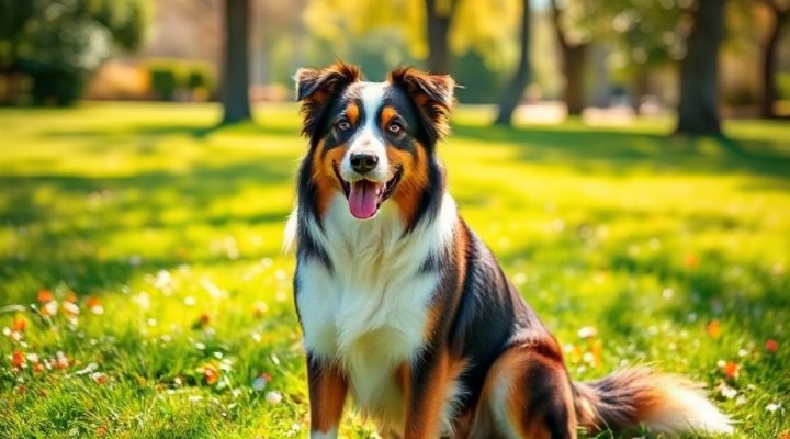 A healthy Australian shepherd with glossy coat after eating Pet Fresh food