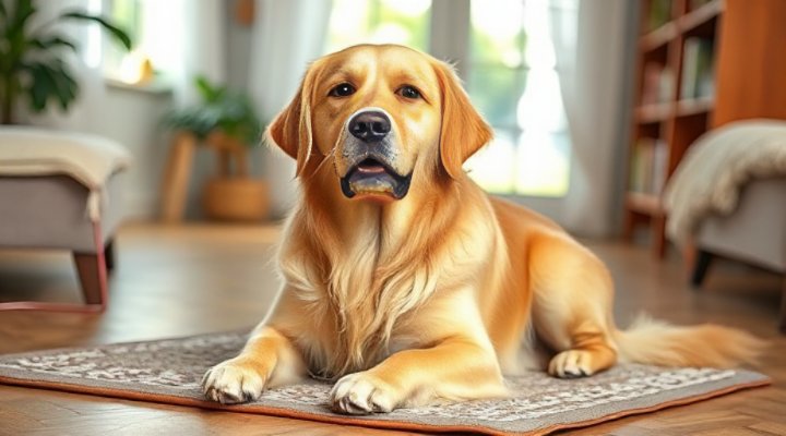 A senior dog waiting calmly for training, showing patience and readiness