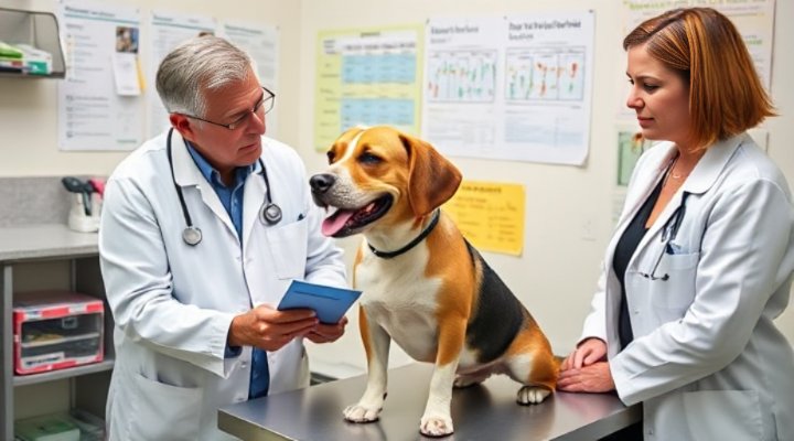 Professional consultation about senior dog dietary needs