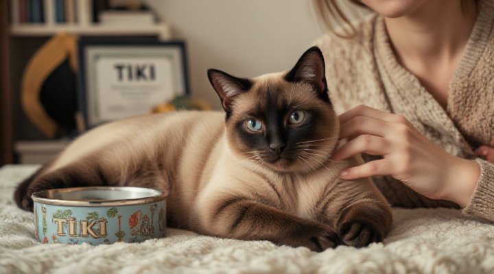 Success story image of a cat thriving with Tiki cat food in advanced care