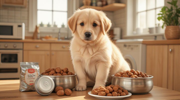 A cute dog eagerly waiting for its raw food delivery meal