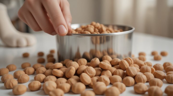 Close-up of hypoallergenic ingredients in Purina HA dog food for sensitive stomachs