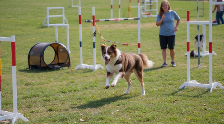 Advanced dog training for agility and coordination improvement