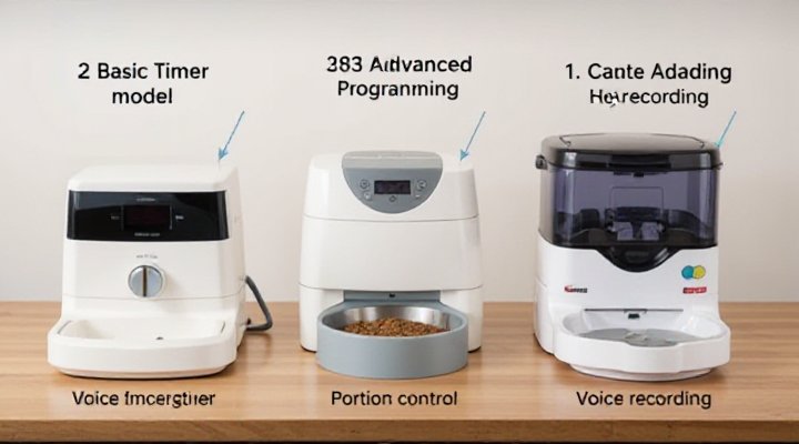 Comparison of different types of automatic dog feeders for training purposes